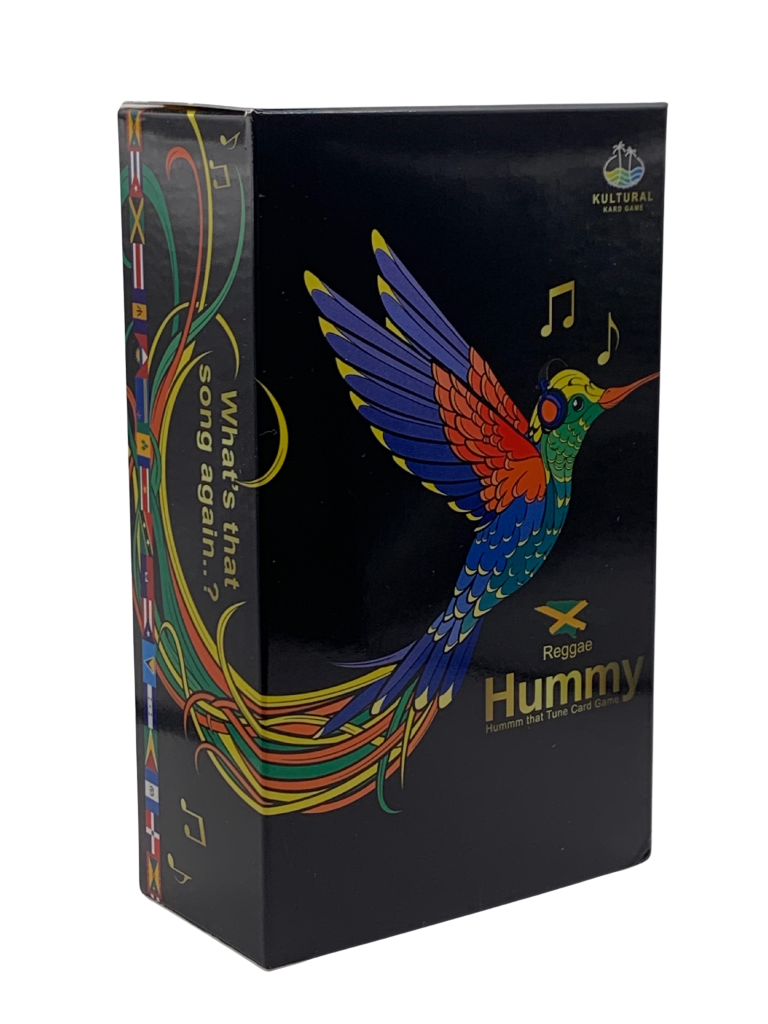 Hummy Card Game Box Featuring Reggae-Inspired Artwork